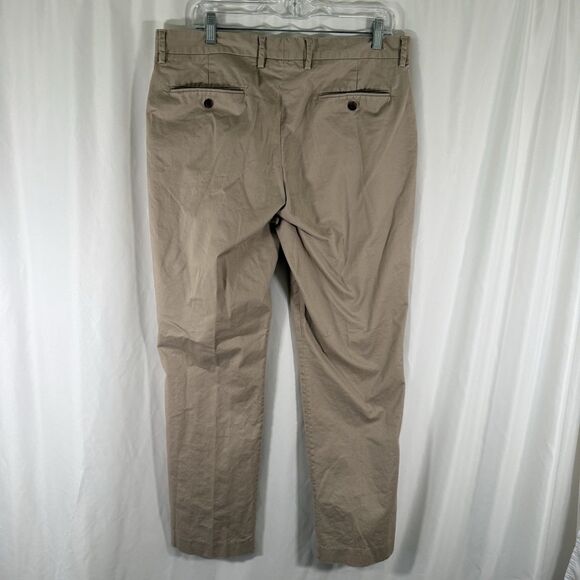 J. Crew Flex Bedford Chino Pants Men's 34x32 Flat Front Mid Rise Cotton Blend - Picture 8 of 10